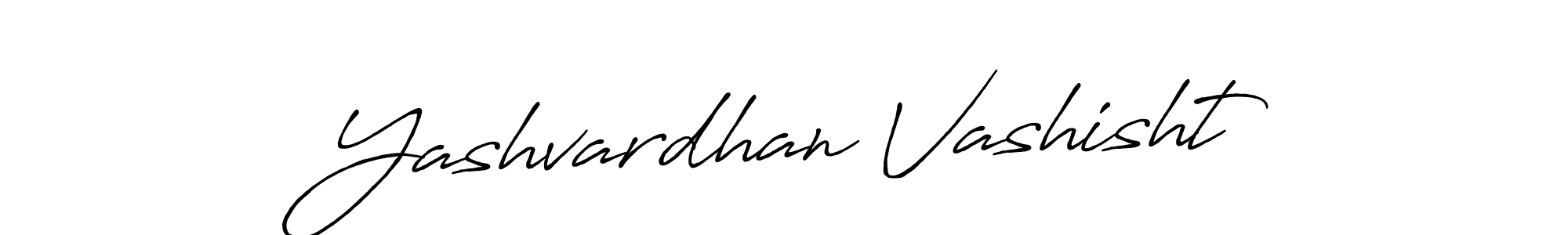 Create a beautiful signature design for name Yashvardhan Vashisht. With this signature (Antro_Vectra_Bolder) fonts, you can make a handwritten signature for free. Yashvardhan Vashisht signature style 7 images and pictures png