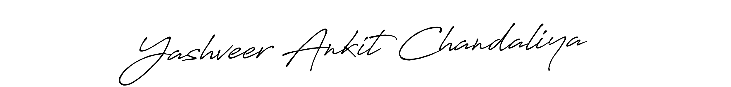 Also we have Yashveer Ankit Chandaliya name is the best signature style. Create professional handwritten signature collection using Antro_Vectra_Bolder autograph style. Yashveer Ankit Chandaliya signature style 7 images and pictures png