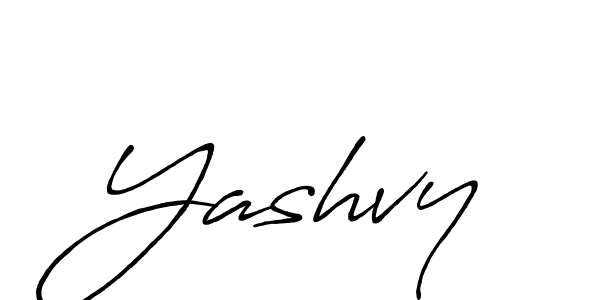 Make a beautiful signature design for name Yashvy. With this signature (Antro_Vectra_Bolder) style, you can create a handwritten signature for free. Yashvy signature style 7 images and pictures png