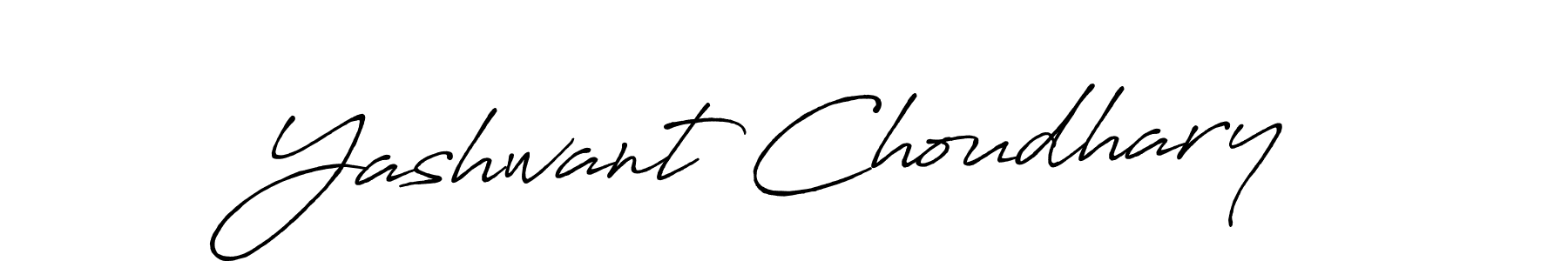 Create a beautiful signature design for name Yashwant Choudhary. With this signature (Antro_Vectra_Bolder) fonts, you can make a handwritten signature for free. Yashwant Choudhary signature style 7 images and pictures png