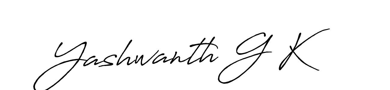 It looks lik you need a new signature style for name Yashwanth G K. Design unique handwritten (Antro_Vectra_Bolder) signature with our free signature maker in just a few clicks. Yashwanth G K signature style 7 images and pictures png