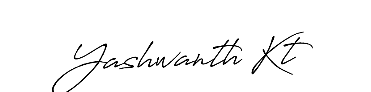 Design your own signature with our free online signature maker. With this signature software, you can create a handwritten (Antro_Vectra_Bolder) signature for name Yashwanth Kt. Yashwanth Kt signature style 7 images and pictures png