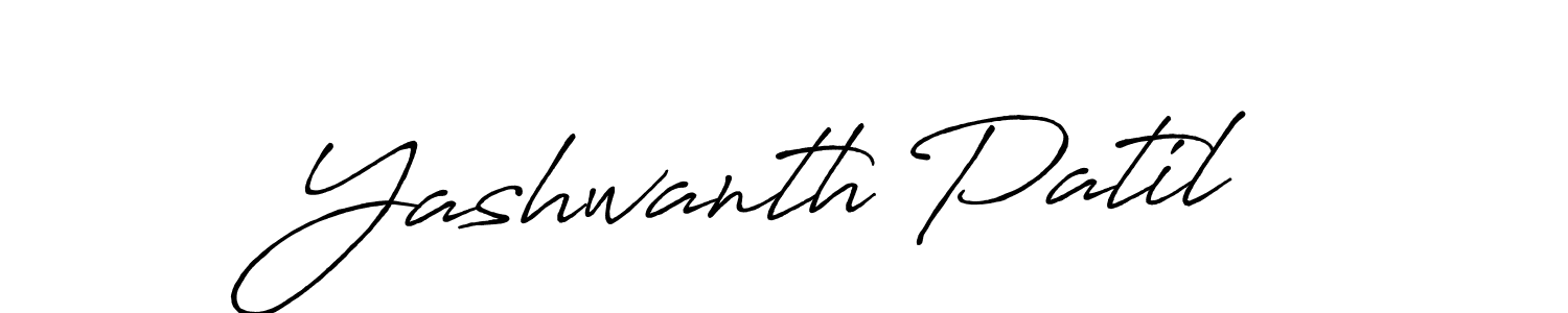 Make a beautiful signature design for name Yashwanth Patil. With this signature (Antro_Vectra_Bolder) style, you can create a handwritten signature for free. Yashwanth Patil signature style 7 images and pictures png