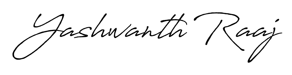 Transform the name Yashwanth Raaj into a signature masterpiece using Antro_Vectra_Bolder font. Ideal for photographers, artists, and creators looking for watermarks. Yashwanth Raaj signature style 7 images and pictures png