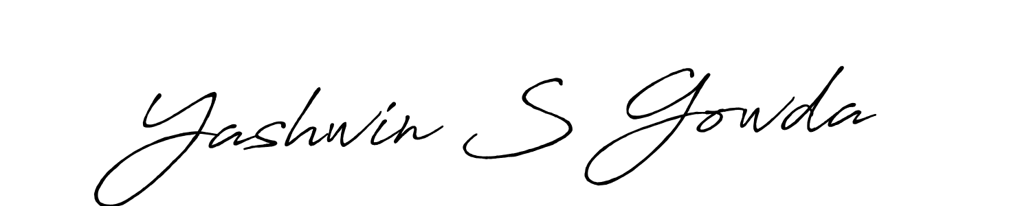 Yashwin S Gowda stylish signature style. Best Handwritten Sign (Antro_Vectra_Bolder) for my name. Handwritten Signature Collection Ideas for my name Yashwin S Gowda. Yashwin S Gowda signature style 7 images and pictures png