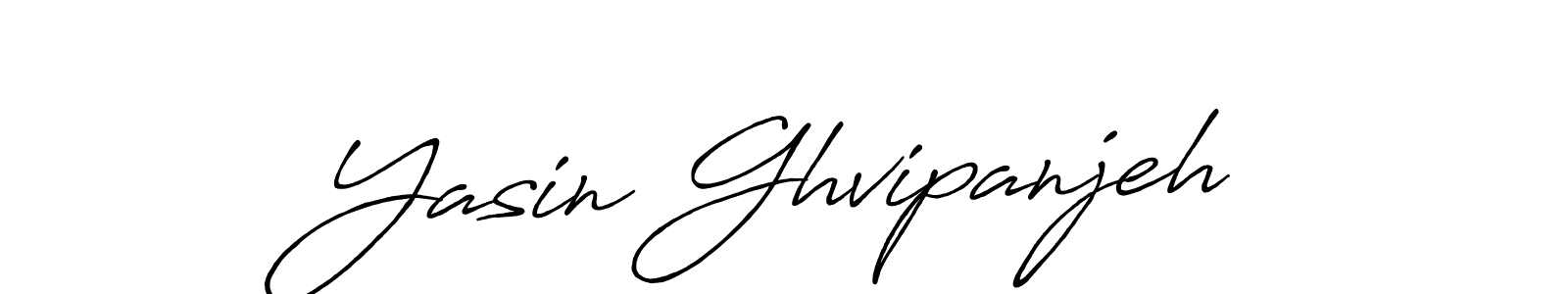 Create a beautiful signature design for name Yasin Ghvipanjeh. With this signature (Antro_Vectra_Bolder) fonts, you can make a handwritten signature for free. Yasin Ghvipanjeh signature style 7 images and pictures png