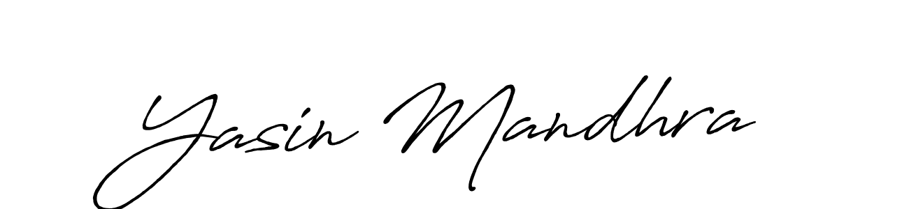 Yasin Mandhra stylish signature style. Best Handwritten Sign (Antro_Vectra_Bolder) for my name. Handwritten Signature Collection Ideas for my name Yasin Mandhra. Yasin Mandhra signature style 7 images and pictures png