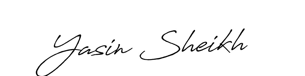 Design your own signature with our free online signature maker. With this signature software, you can create a handwritten (Antro_Vectra_Bolder) signature for name Yasin Sheikh. Yasin Sheikh signature style 7 images and pictures png