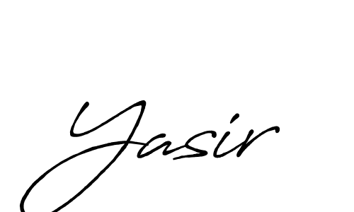 Use a signature maker to create a handwritten signature online. With this signature software, you can design (Antro_Vectra_Bolder) your own signature for name Yasir. Yasir signature style 7 images and pictures png