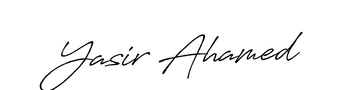 Also we have Yasir Ahamed name is the best signature style. Create professional handwritten signature collection using Antro_Vectra_Bolder autograph style. Yasir Ahamed signature style 7 images and pictures png