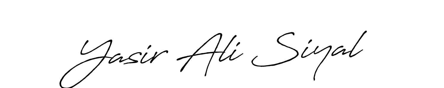 You should practise on your own different ways (Antro_Vectra_Bolder) to write your name (Yasir Ali Siyal) in signature. don't let someone else do it for you. Yasir Ali Siyal signature style 7 images and pictures png