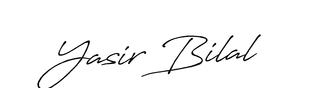 Make a beautiful signature design for name Yasir Bilal. With this signature (Antro_Vectra_Bolder) style, you can create a handwritten signature for free. Yasir Bilal signature style 7 images and pictures png