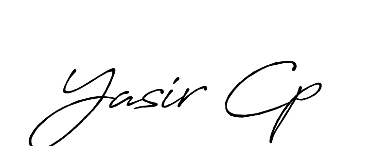 How to make Yasir Cp name signature. Use Antro_Vectra_Bolder style for creating short signs online. This is the latest handwritten sign. Yasir Cp signature style 7 images and pictures png