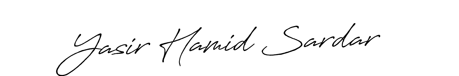 Yasir Hamid Sardar stylish signature style. Best Handwritten Sign (Antro_Vectra_Bolder) for my name. Handwritten Signature Collection Ideas for my name Yasir Hamid Sardar. Yasir Hamid Sardar signature style 7 images and pictures png