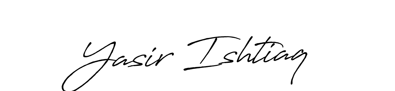 You should practise on your own different ways (Antro_Vectra_Bolder) to write your name (Yasir Ishtiaq) in signature. don't let someone else do it for you. Yasir Ishtiaq signature style 7 images and pictures png