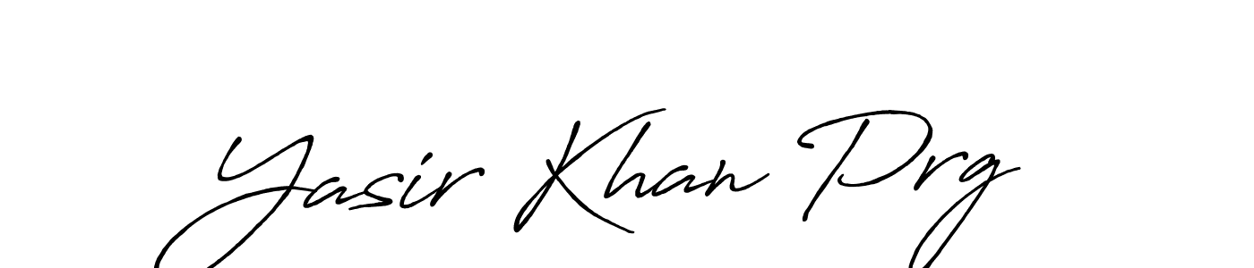 Make a beautiful signature design for name Yasir Khan Prg. With this signature (Antro_Vectra_Bolder) style, you can create a handwritten signature for free. Yasir Khan Prg signature style 7 images and pictures png