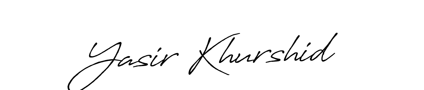 Yasir Khurshid stylish signature style. Best Handwritten Sign (Antro_Vectra_Bolder) for my name. Handwritten Signature Collection Ideas for my name Yasir Khurshid. Yasir Khurshid signature style 7 images and pictures png
