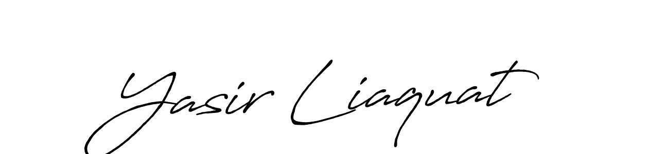 Create a beautiful signature design for name Yasir Liaquat. With this signature (Antro_Vectra_Bolder) fonts, you can make a handwritten signature for free. Yasir Liaquat signature style 7 images and pictures png