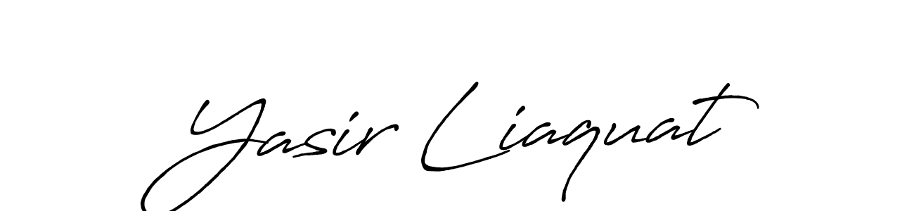 Create a beautiful signature design for name Yasir Liaquat. With this signature (Antro_Vectra_Bolder) fonts, you can make a handwritten signature for free. Yasir Liaquat signature style 7 images and pictures png