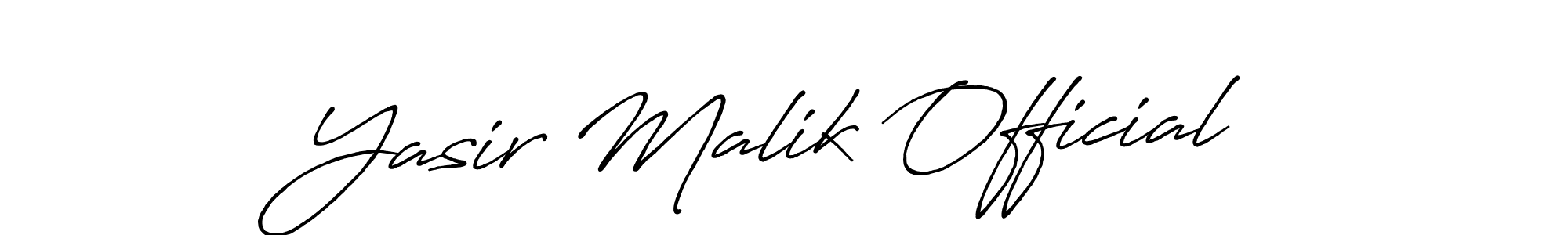 The best way (Antro_Vectra_Bolder) to make a short signature is to pick only two or three words in your name. The name Yasir Malik Official include a total of six letters. For converting this name. Yasir Malik Official signature style 7 images and pictures png