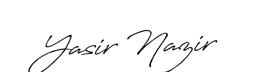 Also You can easily find your signature by using the search form. We will create Yasir Nazir name handwritten signature images for you free of cost using Antro_Vectra_Bolder sign style. Yasir Nazir signature style 7 images and pictures png