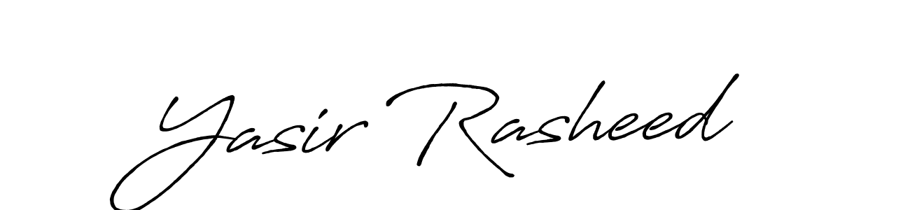 Also we have Yasir Rasheed name is the best signature style. Create professional handwritten signature collection using Antro_Vectra_Bolder autograph style. Yasir Rasheed signature style 7 images and pictures png