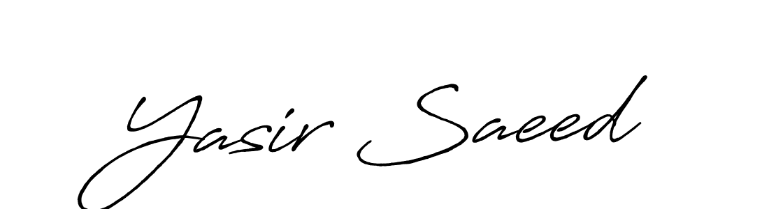 Design your own signature with our free online signature maker. With this signature software, you can create a handwritten (Antro_Vectra_Bolder) signature for name Yasir Saeed. Yasir Saeed signature style 7 images and pictures png