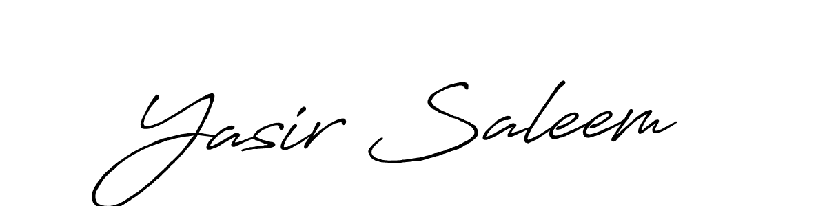 Yasir Saleem stylish signature style. Best Handwritten Sign (Antro_Vectra_Bolder) for my name. Handwritten Signature Collection Ideas for my name Yasir Saleem. Yasir Saleem signature style 7 images and pictures png