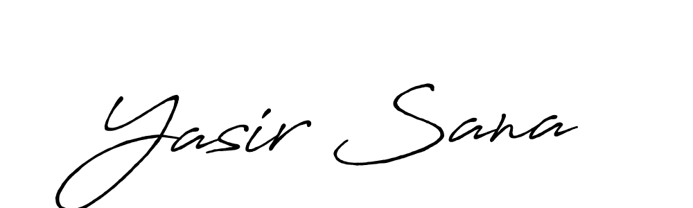 Create a beautiful signature design for name Yasir Sana. With this signature (Antro_Vectra_Bolder) fonts, you can make a handwritten signature for free. Yasir Sana signature style 7 images and pictures png