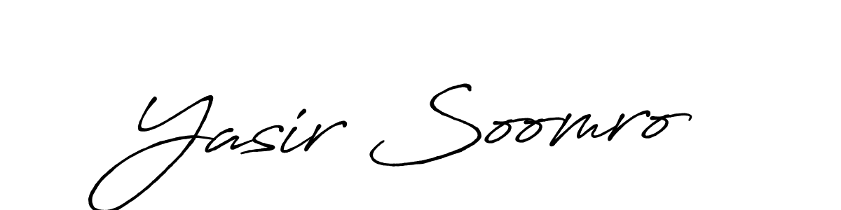 You should practise on your own different ways (Antro_Vectra_Bolder) to write your name (Yasir Soomro) in signature. don't let someone else do it for you. Yasir Soomro signature style 7 images and pictures png