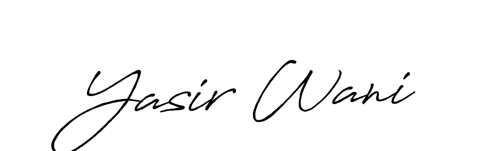 Make a beautiful signature design for name Yasir Wani. With this signature (Antro_Vectra_Bolder) style, you can create a handwritten signature for free. Yasir Wani signature style 7 images and pictures png