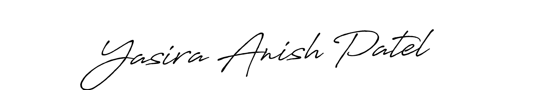 How to make Yasira Anish Patel signature? Antro_Vectra_Bolder is a professional autograph style. Create handwritten signature for Yasira Anish Patel name. Yasira Anish Patel signature style 7 images and pictures png