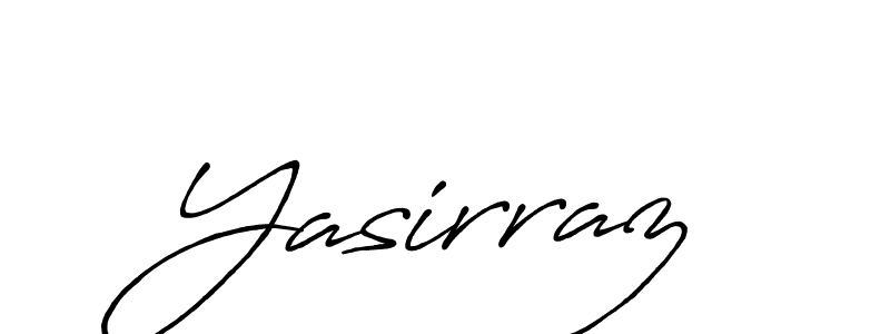 Make a beautiful signature design for name Yasirraz. With this signature (Antro_Vectra_Bolder) style, you can create a handwritten signature for free. Yasirraz signature style 7 images and pictures png