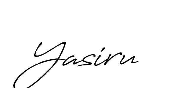How to make Yasiru name signature. Use Antro_Vectra_Bolder style for creating short signs online. This is the latest handwritten sign. Yasiru signature style 7 images and pictures png