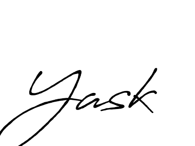 How to make Yask name signature. Use Antro_Vectra_Bolder style for creating short signs online. This is the latest handwritten sign. Yask signature style 7 images and pictures png
