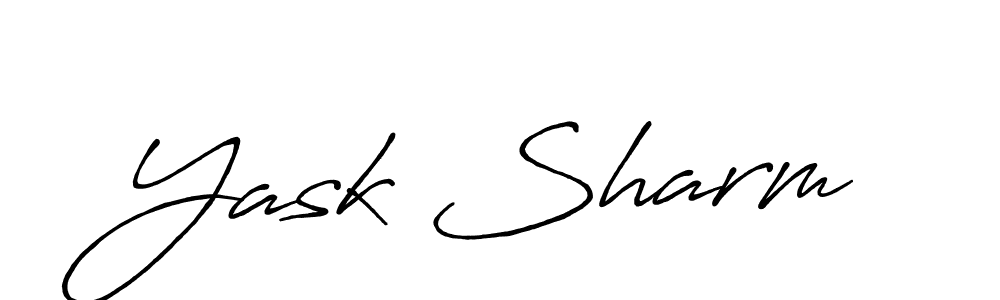 This is the best signature style for the Yask Sharm name. Also you like these signature font (Antro_Vectra_Bolder). Mix name signature. Yask Sharm signature style 7 images and pictures png