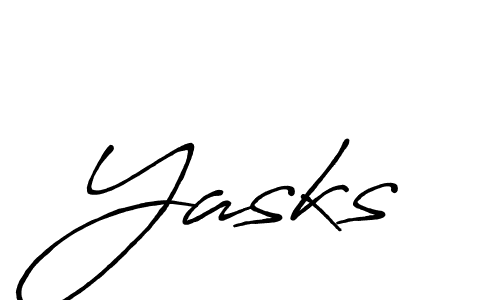 Create a beautiful signature design for name Yasks. With this signature (Antro_Vectra_Bolder) fonts, you can make a handwritten signature for free. Yasks signature style 7 images and pictures png