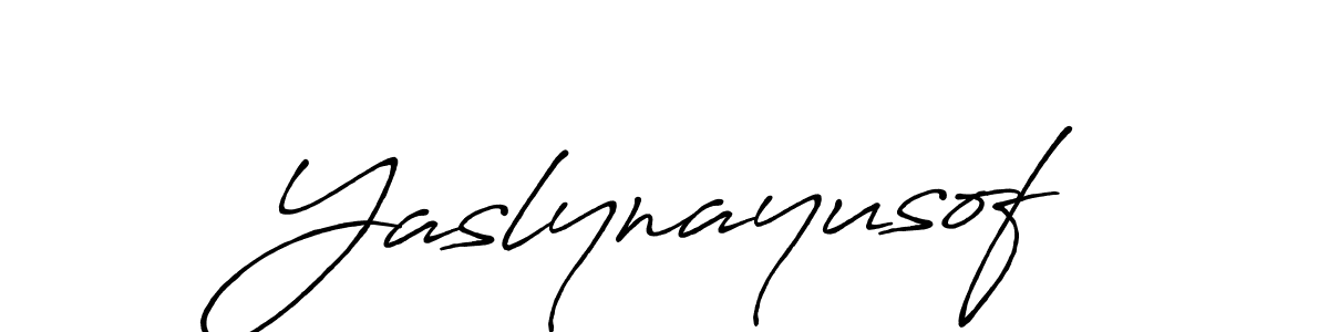 Make a beautiful signature design for name Yaslynayusof. With this signature (Antro_Vectra_Bolder) style, you can create a handwritten signature for free. Yaslynayusof signature style 7 images and pictures png