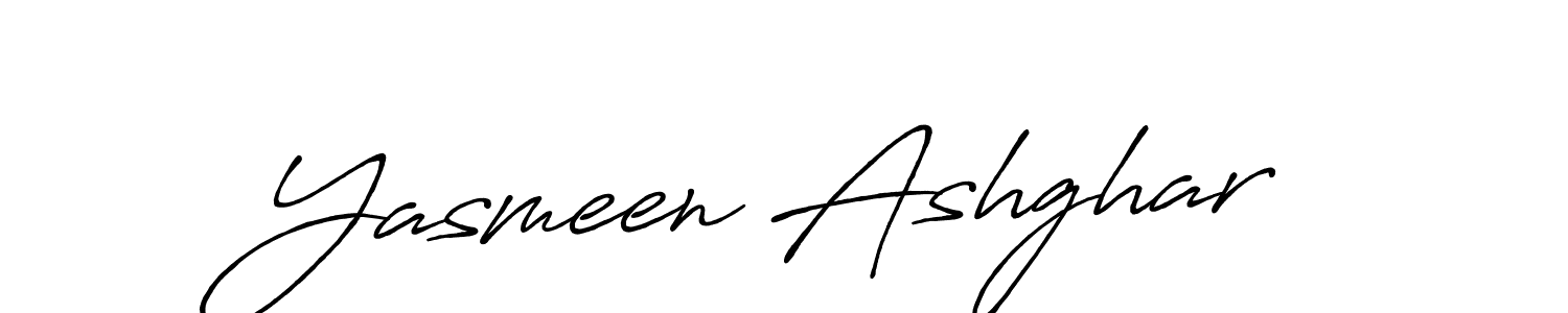 Make a beautiful signature design for name Yasmeen Ashghar. With this signature (Antro_Vectra_Bolder) style, you can create a handwritten signature for free. Yasmeen Ashghar signature style 7 images and pictures png