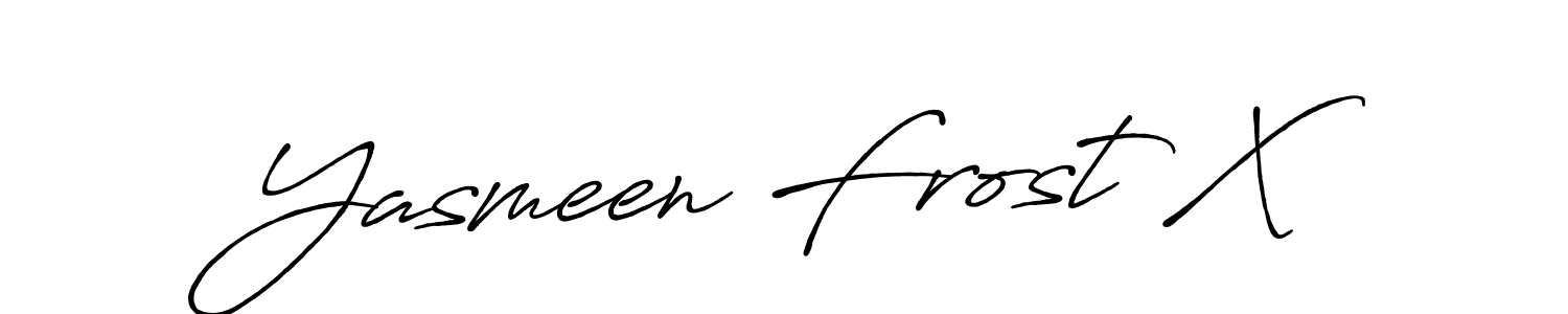 Yasmeen Frost X stylish signature style. Best Handwritten Sign (Antro_Vectra_Bolder) for my name. Handwritten Signature Collection Ideas for my name Yasmeen Frost X. Yasmeen Frost X signature style 7 images and pictures png