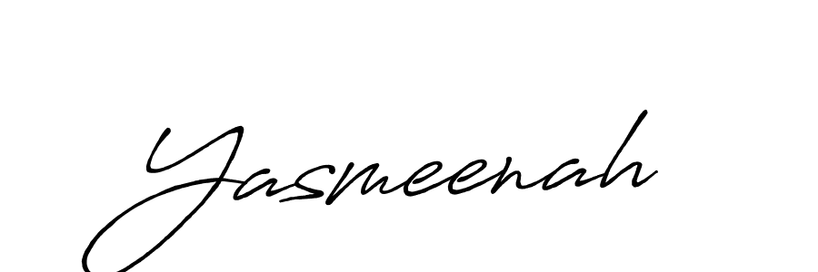 How to make Yasmeenah name signature. Use Antro_Vectra_Bolder style for creating short signs online. This is the latest handwritten sign. Yasmeenah signature style 7 images and pictures png