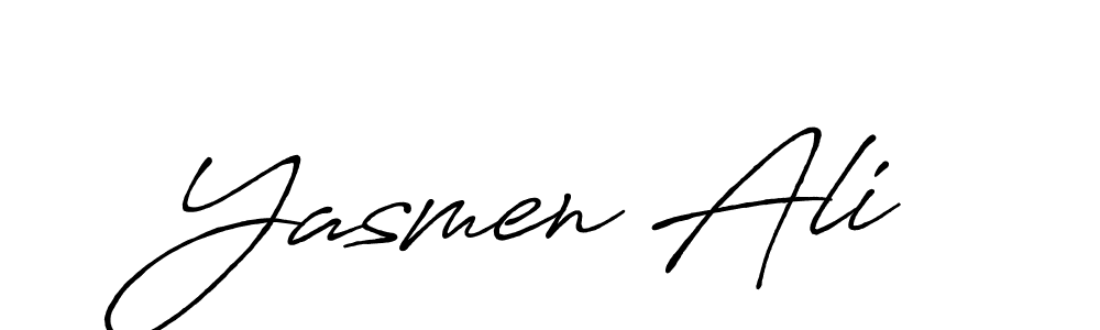 Design your own signature with our free online signature maker. With this signature software, you can create a handwritten (Antro_Vectra_Bolder) signature for name Yasmen Ali. Yasmen Ali signature style 7 images and pictures png