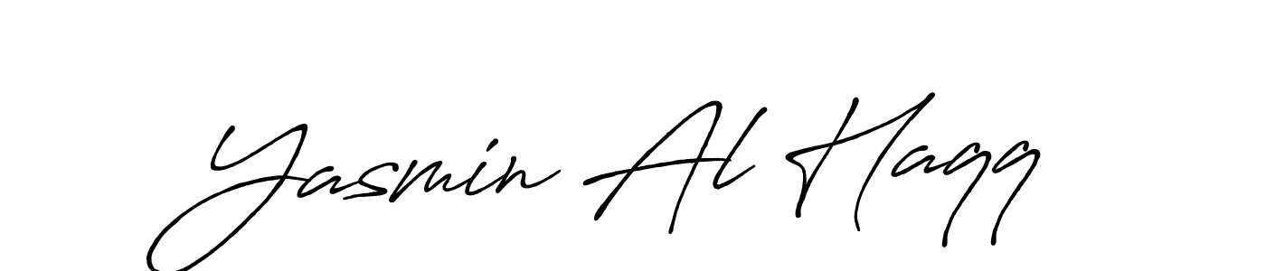 Use a signature maker to create a handwritten signature online. With this signature software, you can design (Antro_Vectra_Bolder) your own signature for name Yasmin Al Haqq. Yasmin Al Haqq signature style 7 images and pictures png