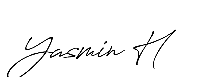 Use a signature maker to create a handwritten signature online. With this signature software, you can design (Antro_Vectra_Bolder) your own signature for name Yasmin H. Yasmin H signature style 7 images and pictures png