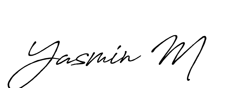 Also we have Yasmin M name is the best signature style. Create professional handwritten signature collection using Antro_Vectra_Bolder autograph style. Yasmin M signature style 7 images and pictures png