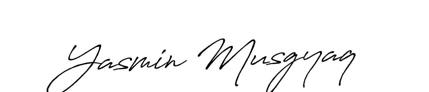 Make a beautiful signature design for name Yasmin Musgyaq. With this signature (Antro_Vectra_Bolder) style, you can create a handwritten signature for free. Yasmin Musgyaq signature style 7 images and pictures png