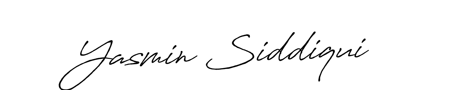 Also we have Yasmin Siddiqui name is the best signature style. Create professional handwritten signature collection using Antro_Vectra_Bolder autograph style. Yasmin Siddiqui signature style 7 images and pictures png