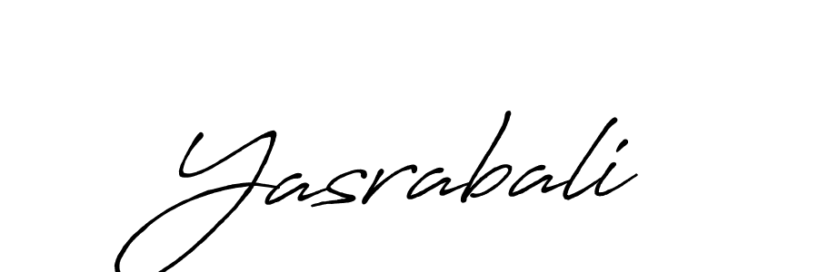 Make a beautiful signature design for name Yasrabali. With this signature (Antro_Vectra_Bolder) style, you can create a handwritten signature for free. Yasrabali signature style 7 images and pictures png