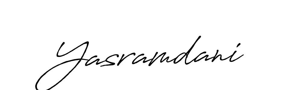 How to make Yasramdani name signature. Use Antro_Vectra_Bolder style for creating short signs online. This is the latest handwritten sign. Yasramdani signature style 7 images and pictures png