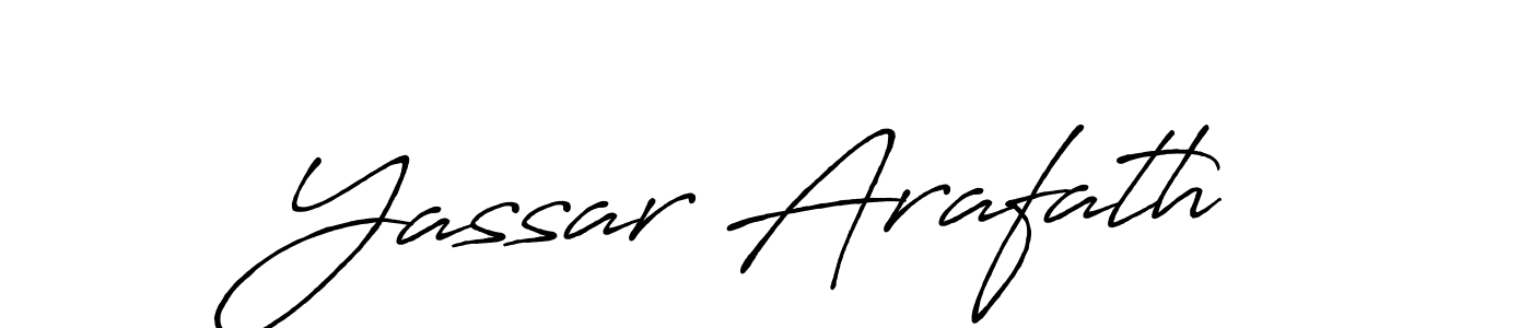 Create a beautiful signature design for name Yassar Arafath. With this signature (Antro_Vectra_Bolder) fonts, you can make a handwritten signature for free. Yassar Arafath signature style 7 images and pictures png